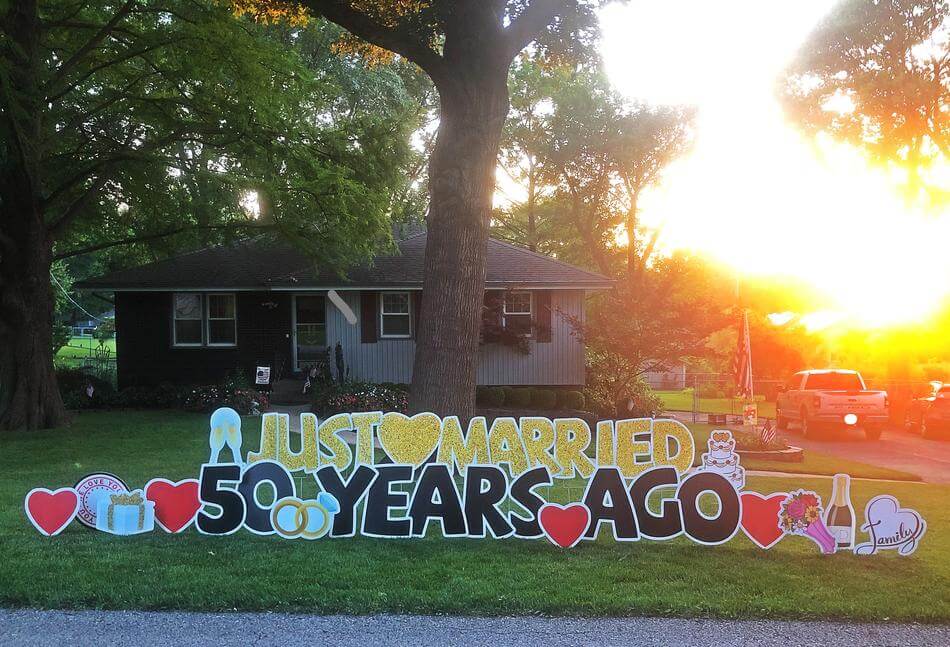 anniversary yard signs st charles